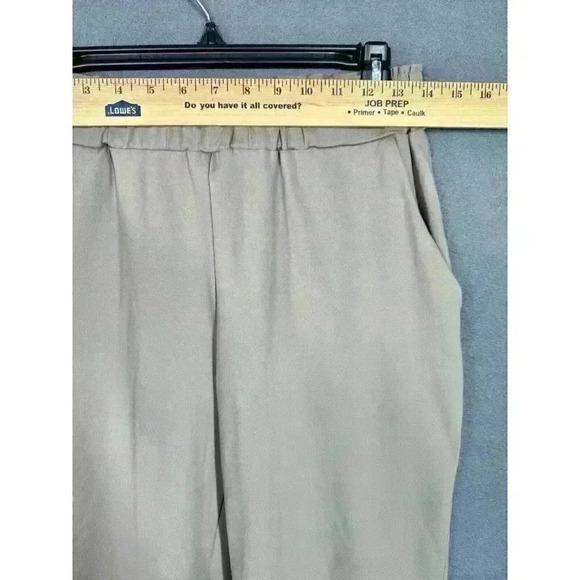 Joie Pants Women Medium Taupe High Rise Elastic Paper Bag Waist Pull On Tan/Gray - Picture 8 of 9